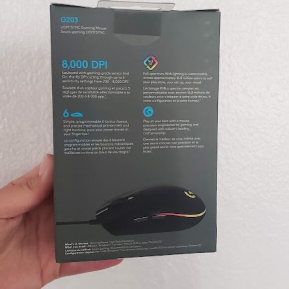 NEW Logitech LIGHTSYNC Wired Optical Gaming Mouse Minecraft Computer Laptop Acce - Picture 5 of 8